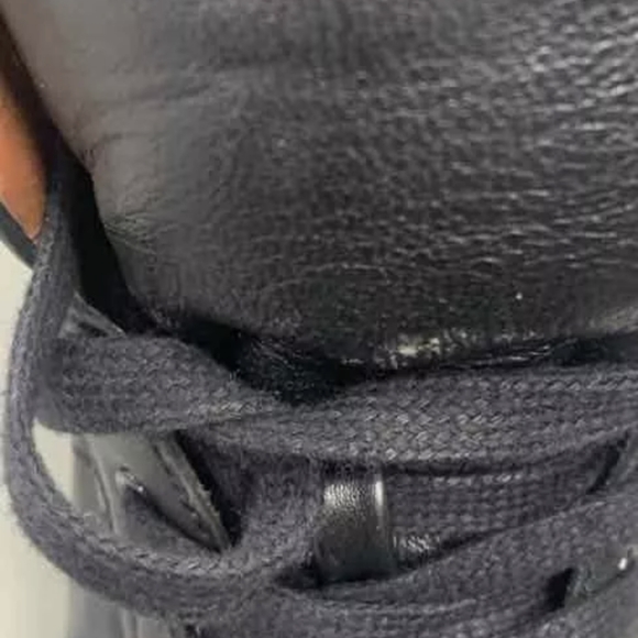 COACH Unisex Hi-Top Black Leather Sneakers Size 9.5B Used Excellent MSRP $228 - Picture 5 of 8